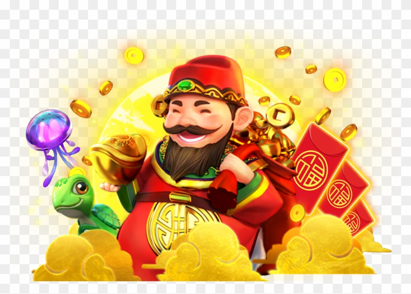 Cai Shen Fishing fish illustration