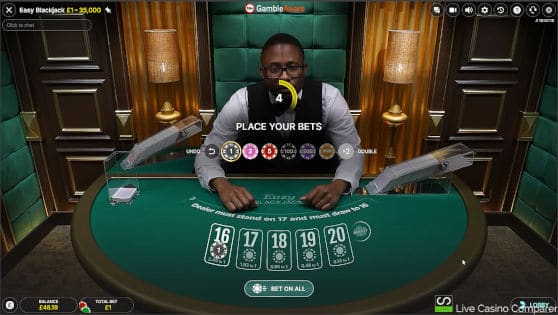 Easy blackjack live bet