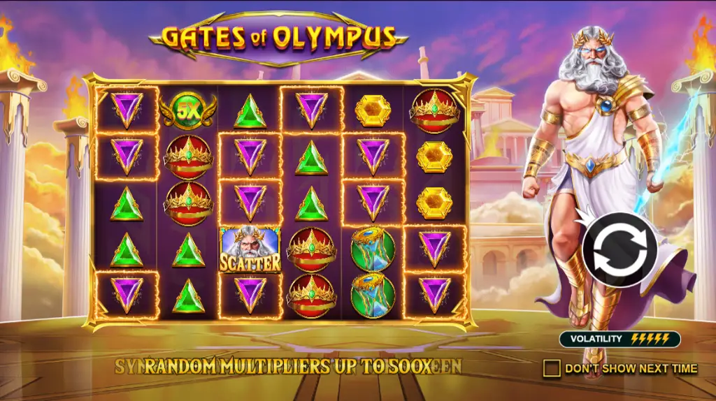 Gameplay screenshot Gates of Olympus